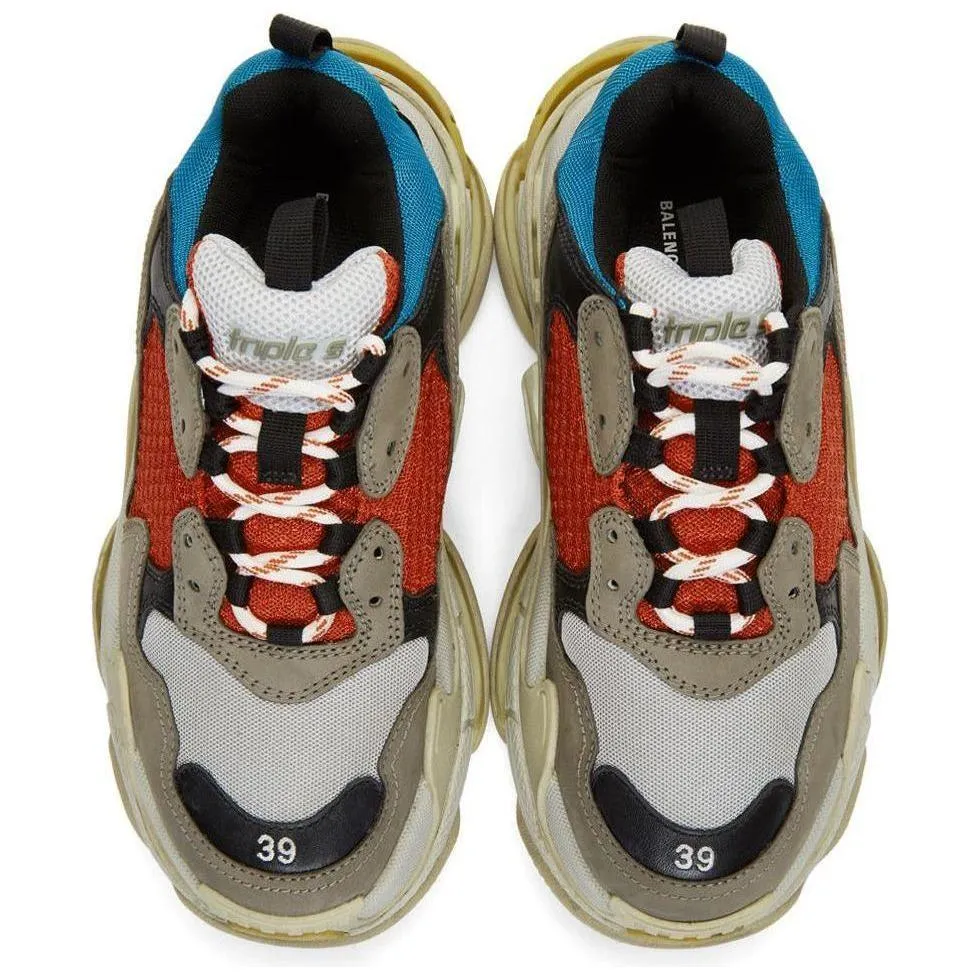 Balen*ciaga Triple-S "Grey/Red/Blue"
