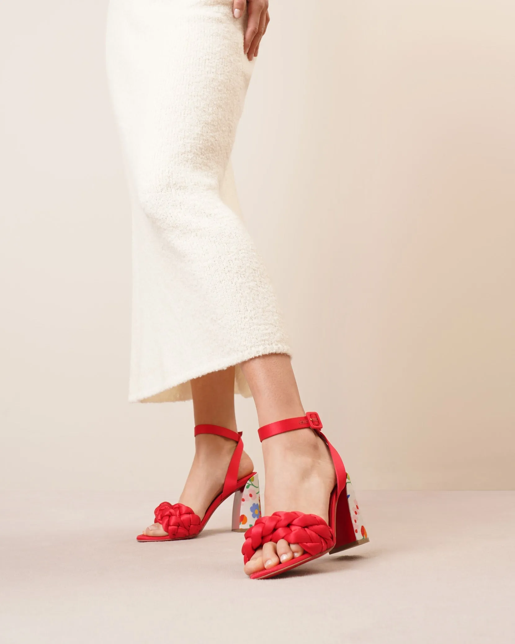 Brio loubi multi satin sandals