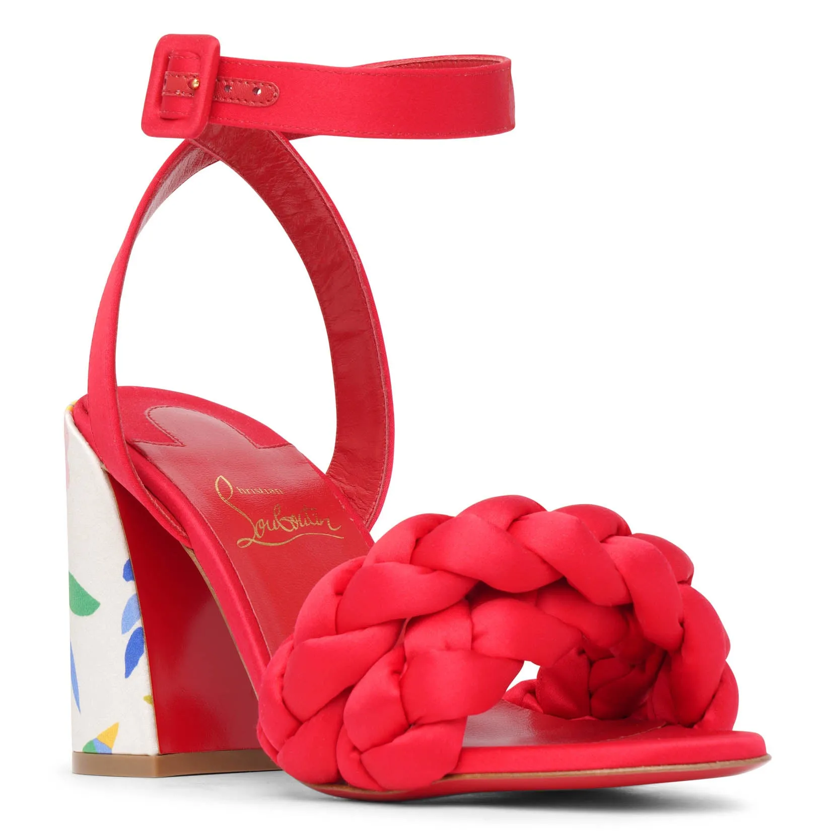 Brio loubi multi satin sandals