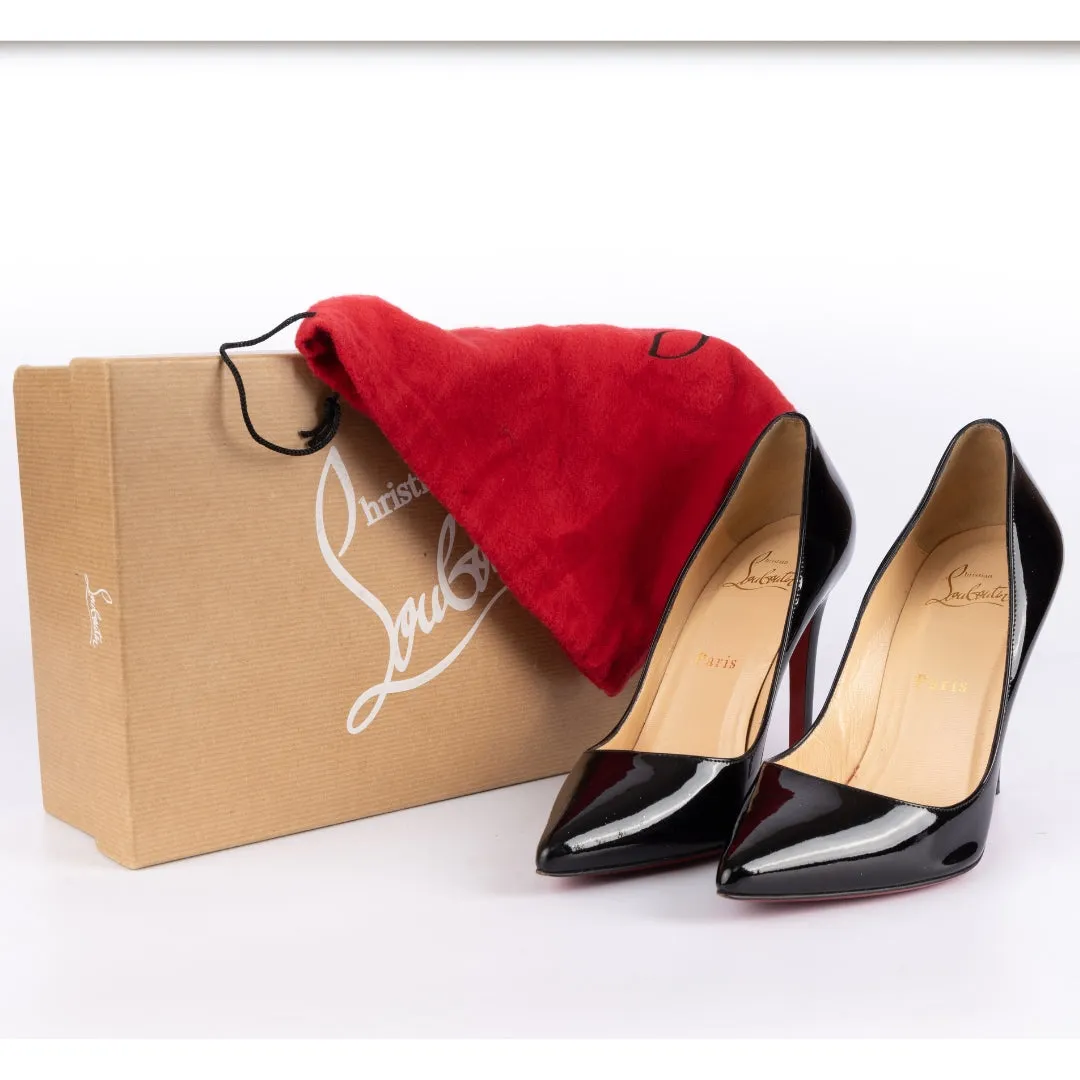 Christian Louboutin Black Patent Leather Pigalle Pumps
