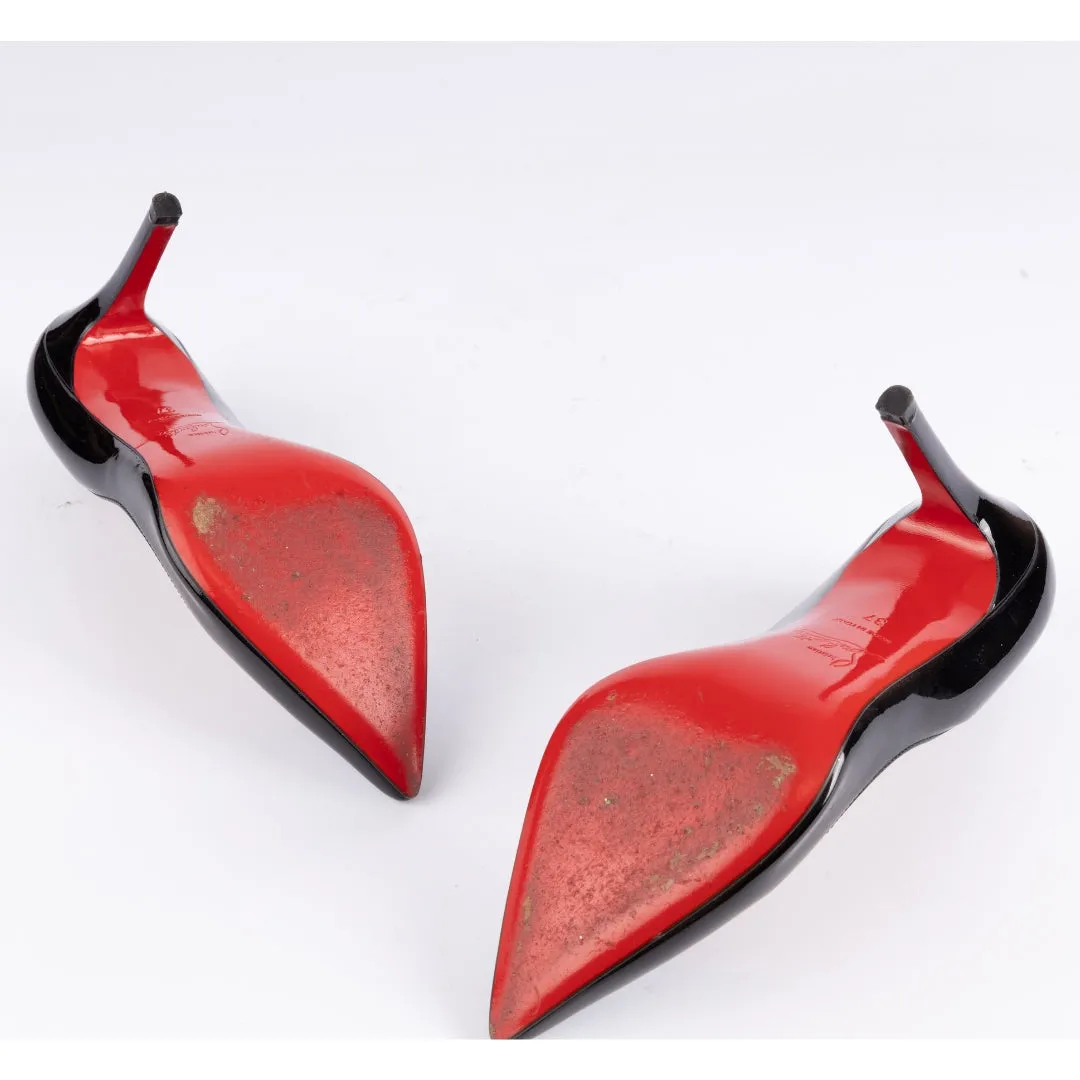 Christian Louboutin Black Patent Leather Pigalle Pumps