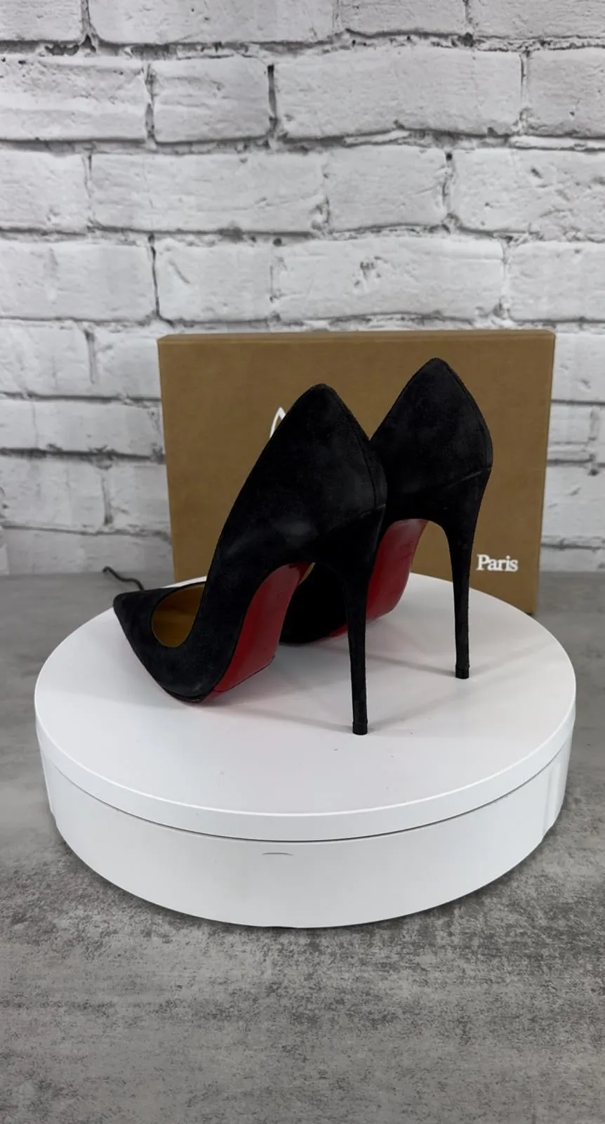 CHRISTIAN LOUBOUTIN SO KATE SUEDE PUMPS