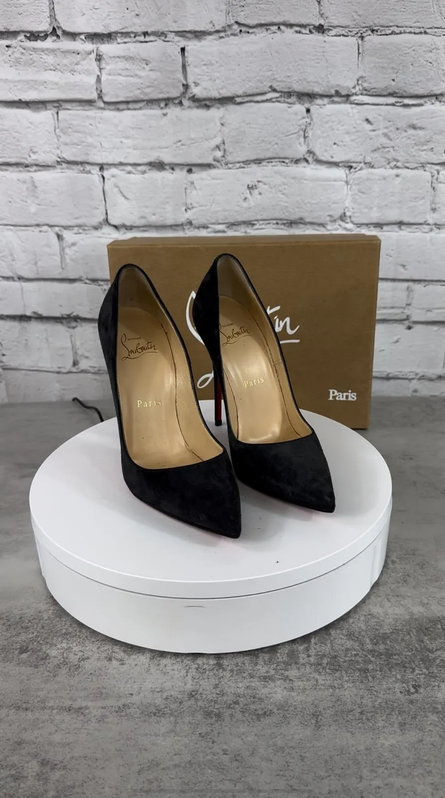CHRISTIAN LOUBOUTIN SO KATE SUEDE PUMPS