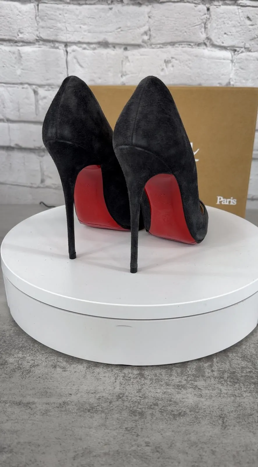 CHRISTIAN LOUBOUTIN SO KATE SUEDE PUMPS