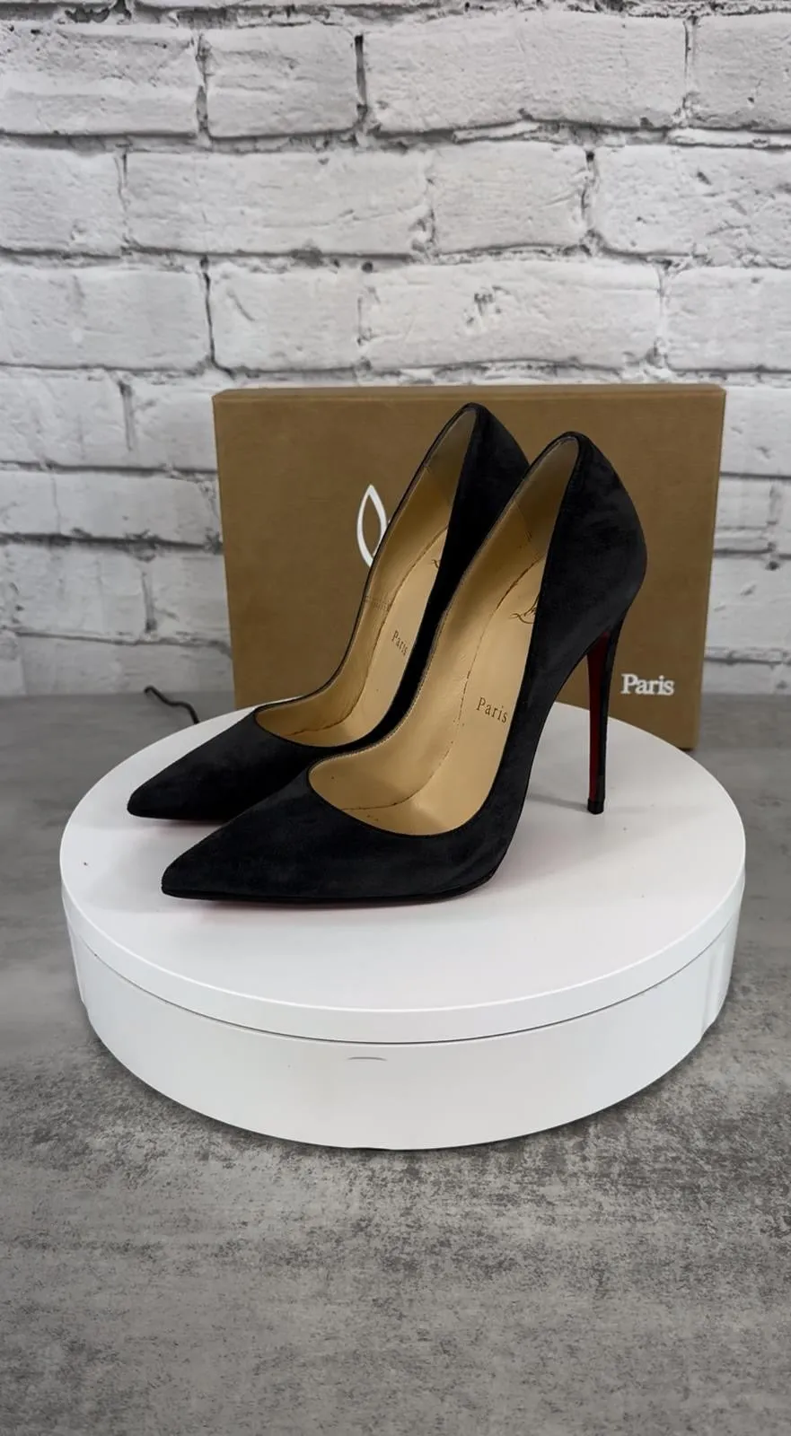 CHRISTIAN LOUBOUTIN SO KATE SUEDE PUMPS