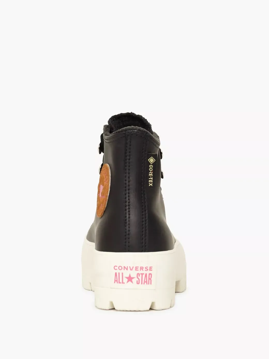 CONVERSE CHUCK TAYLOR LEATHER HI-TOP THICK SOLE SNEAKERS