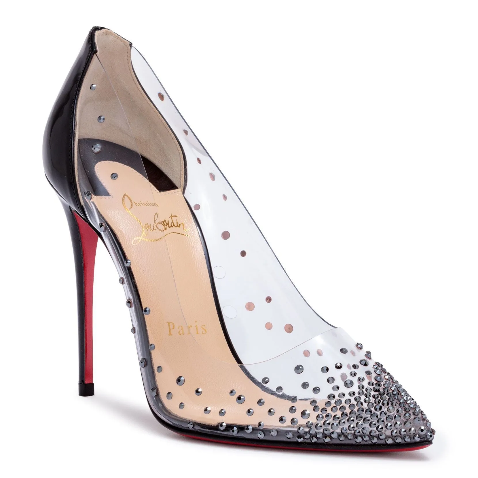 Degrastrass 100 black patent pumps