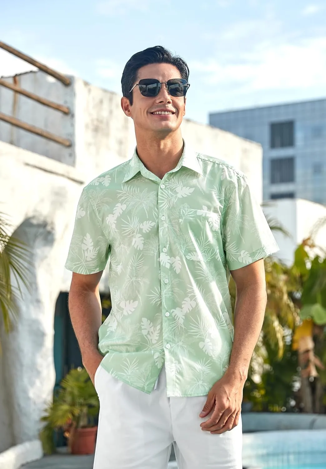 Hawaiian Shirt for Men Short Sleeve Button Down Shirt Men Casual Summer Tropical Beach Aloha Shirts for Men Hawaii Party