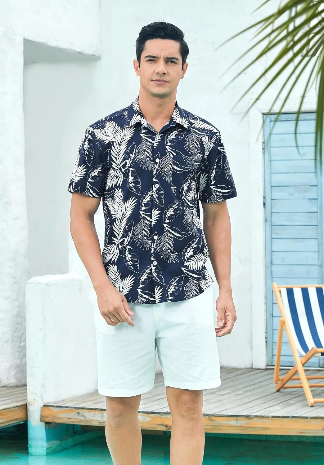 Hawaiian Shirt for Men Short Sleeve Button Down Shirt Men Casual Summer Tropical Beach Aloha Shirts for Men Hawaii Party