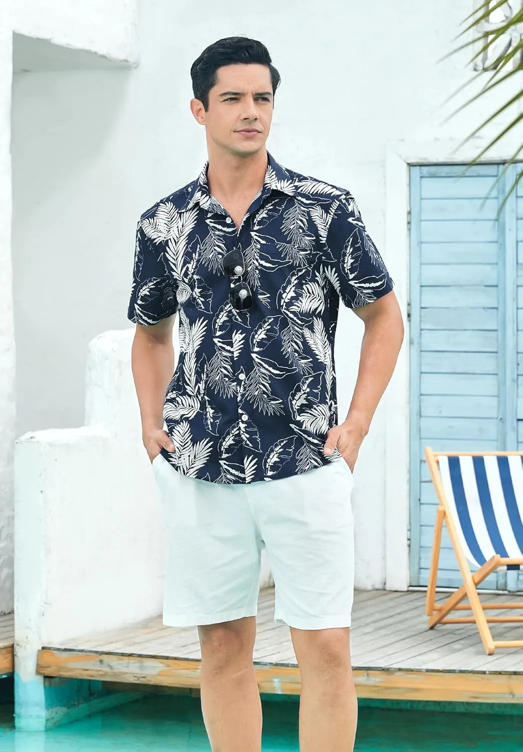 Hawaiian Shirt for Men Short Sleeve Button Down Shirt Men Casual Summer Tropical Beach Aloha Shirts for Men Hawaii Party