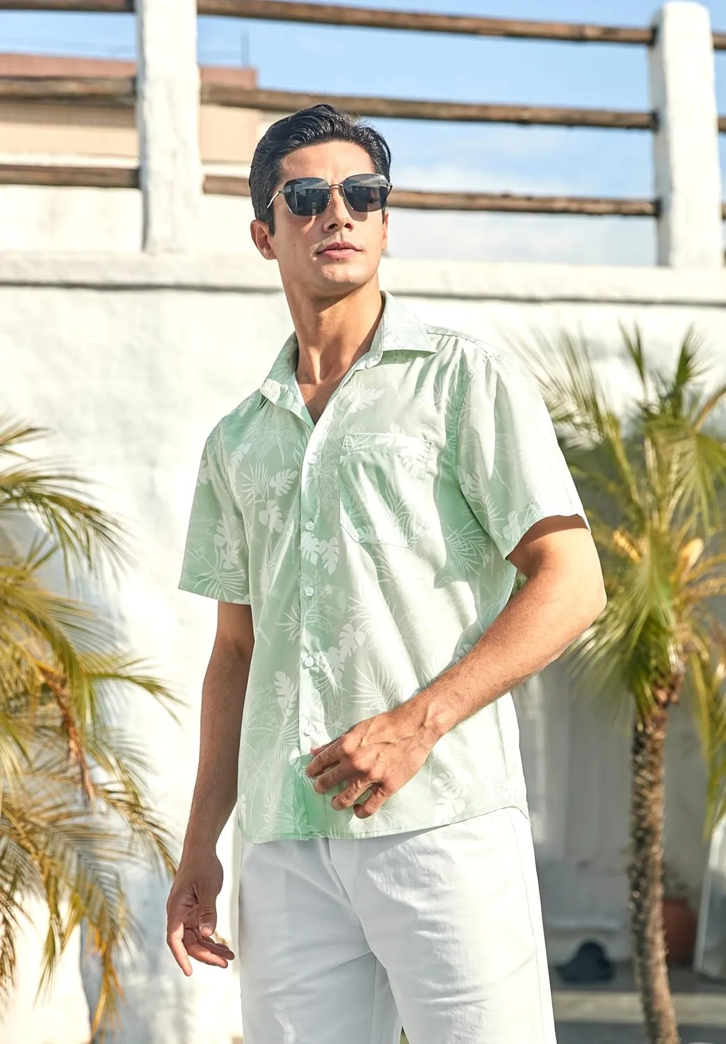 Hawaiian Shirt for Men Short Sleeve Button Down Shirt Men Casual Summer Tropical Beach Aloha Shirts for Men Hawaii Party