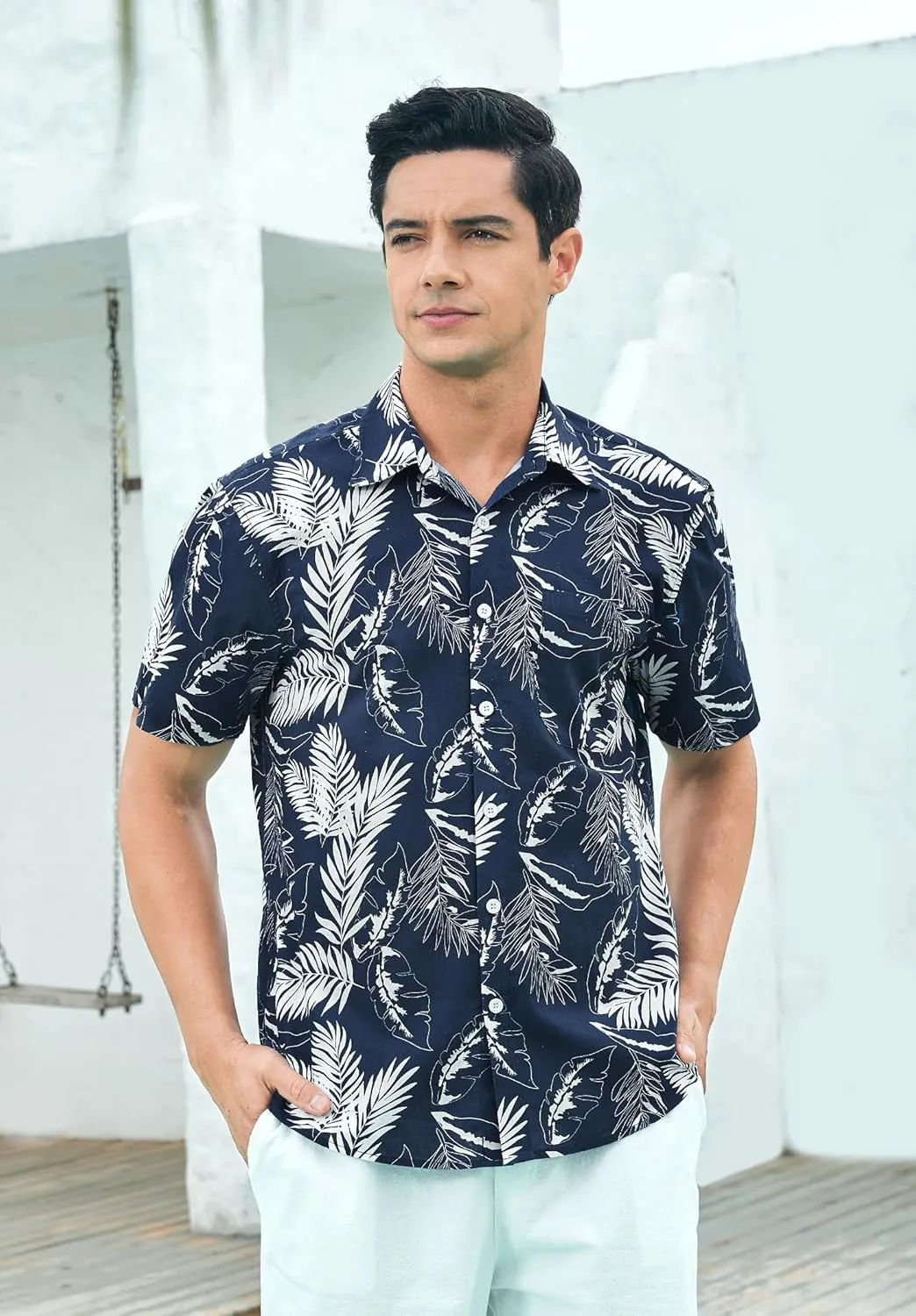 Hawaiian Shirt for Men Short Sleeve Button Down Shirt Men Casual Summer Tropical Beach Aloha Shirts for Men Hawaii Party