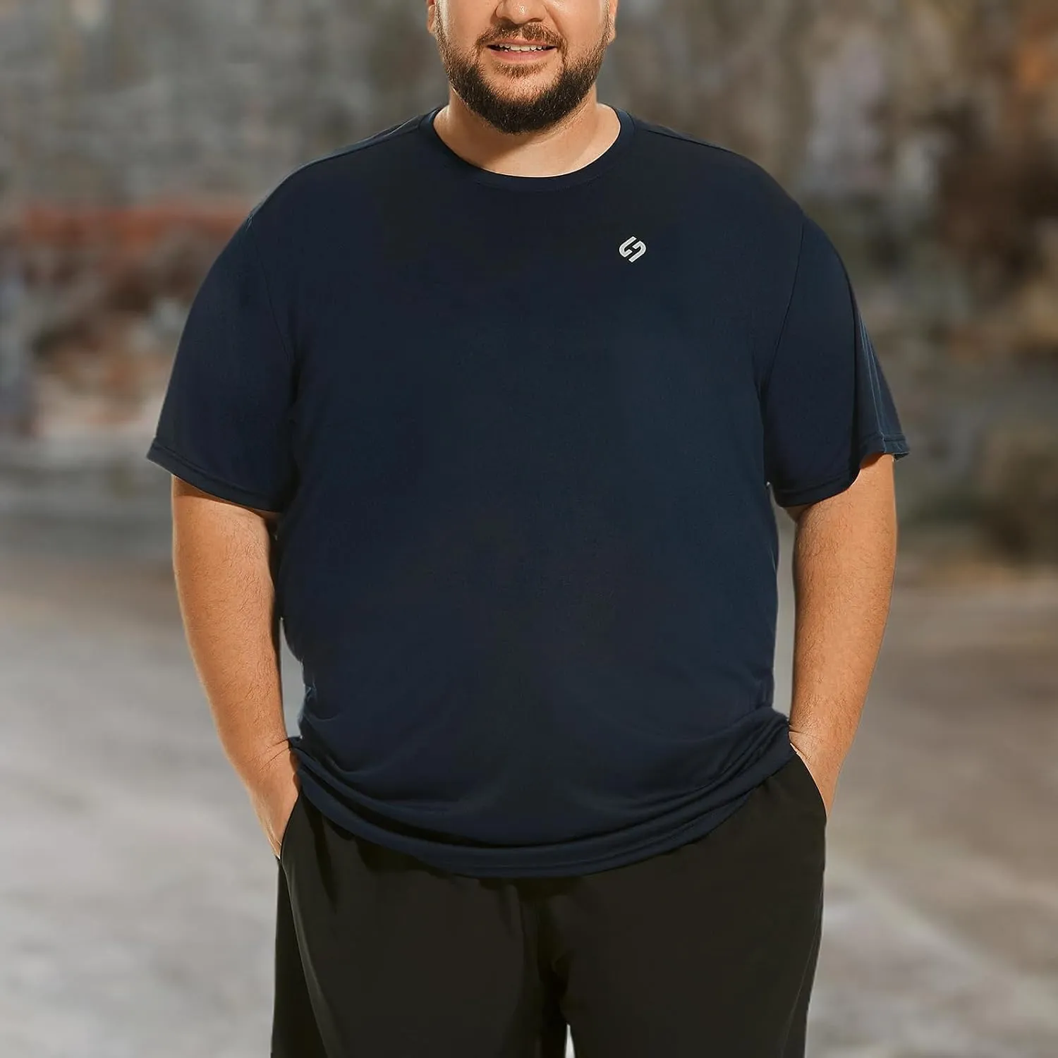 HOdo Big and Tall Mens T-Shirt Crewneck Tees Moisture Wicking 2XL-6XL