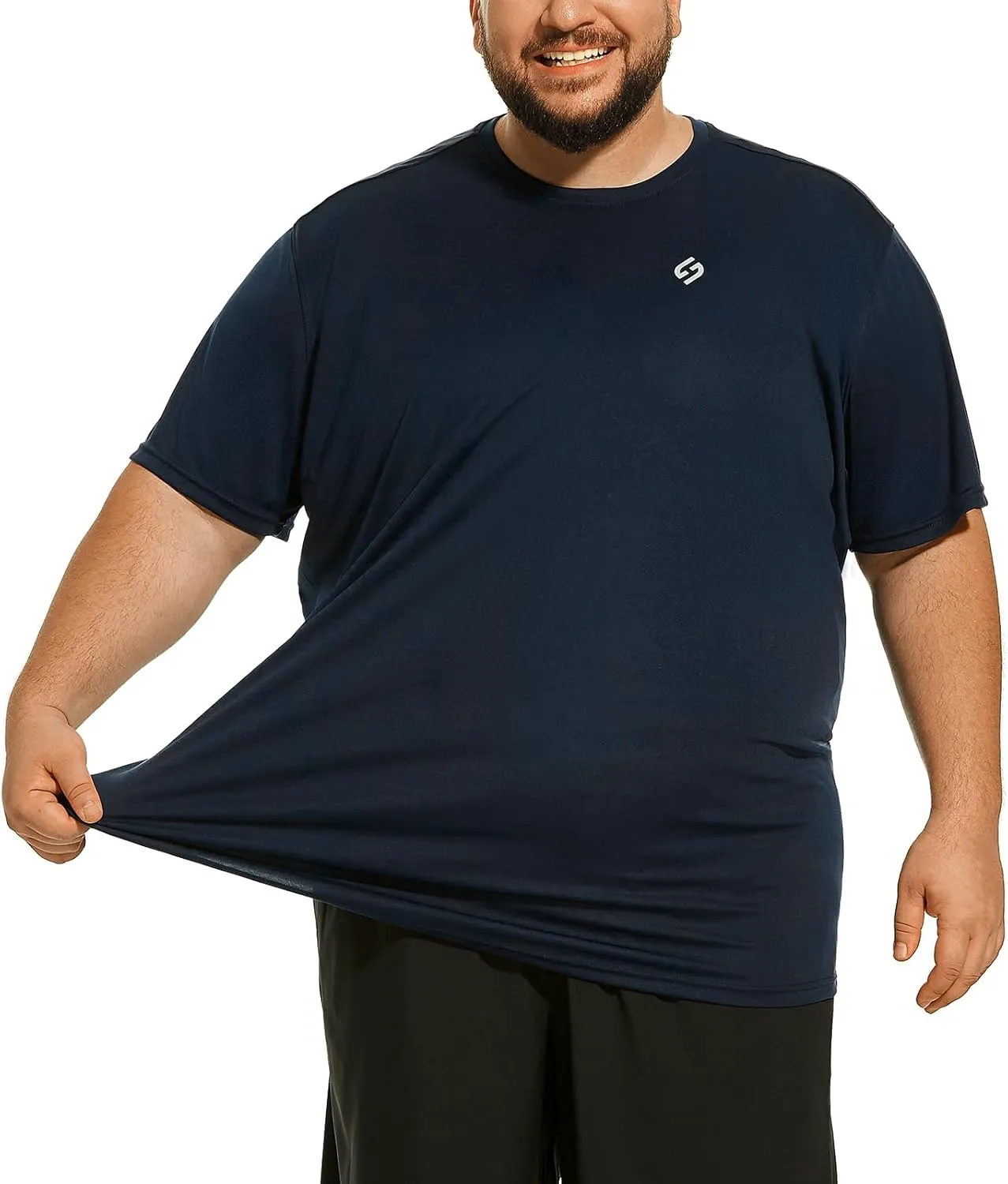 HOdo Big and Tall Mens T-Shirt Crewneck Tees Moisture Wicking 2XL-6XL