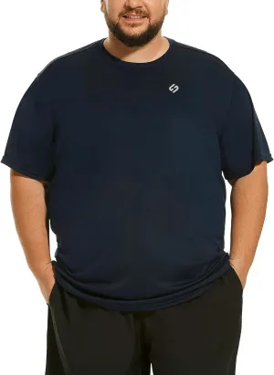 HOdo Big and Tall Mens T-Shirt Crewneck Tees Moisture Wicking 2XL-6XL