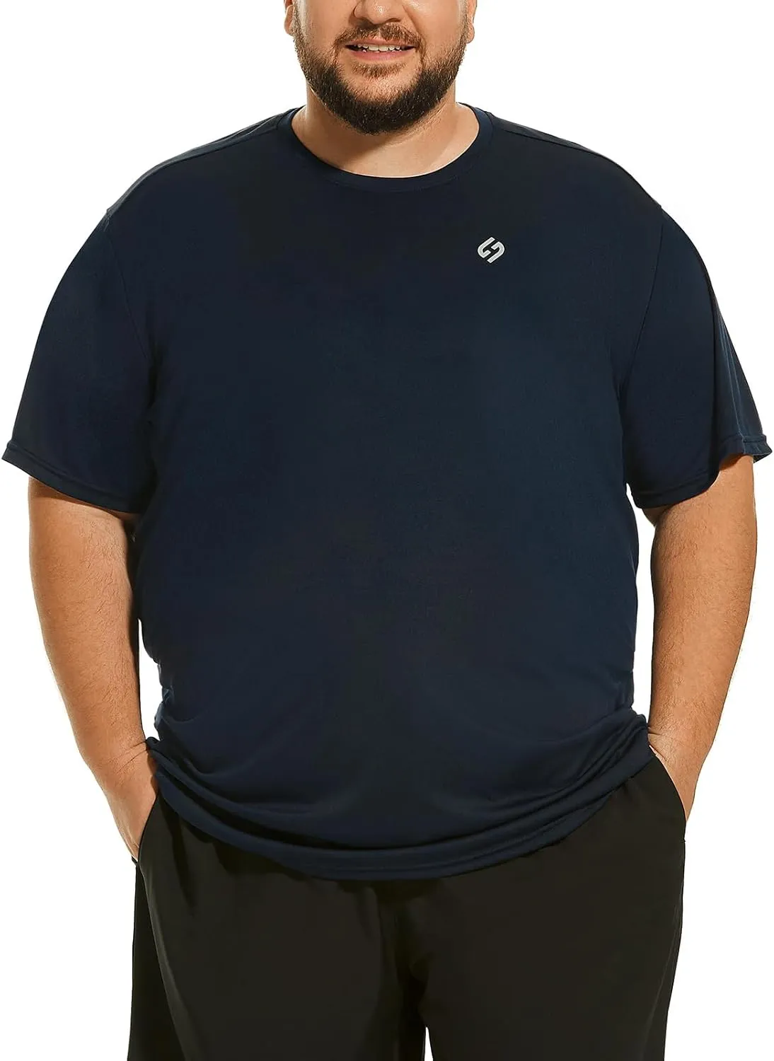 HOdo Big and Tall Mens T-Shirt Crewneck Tees Moisture Wicking 2XL-6XL