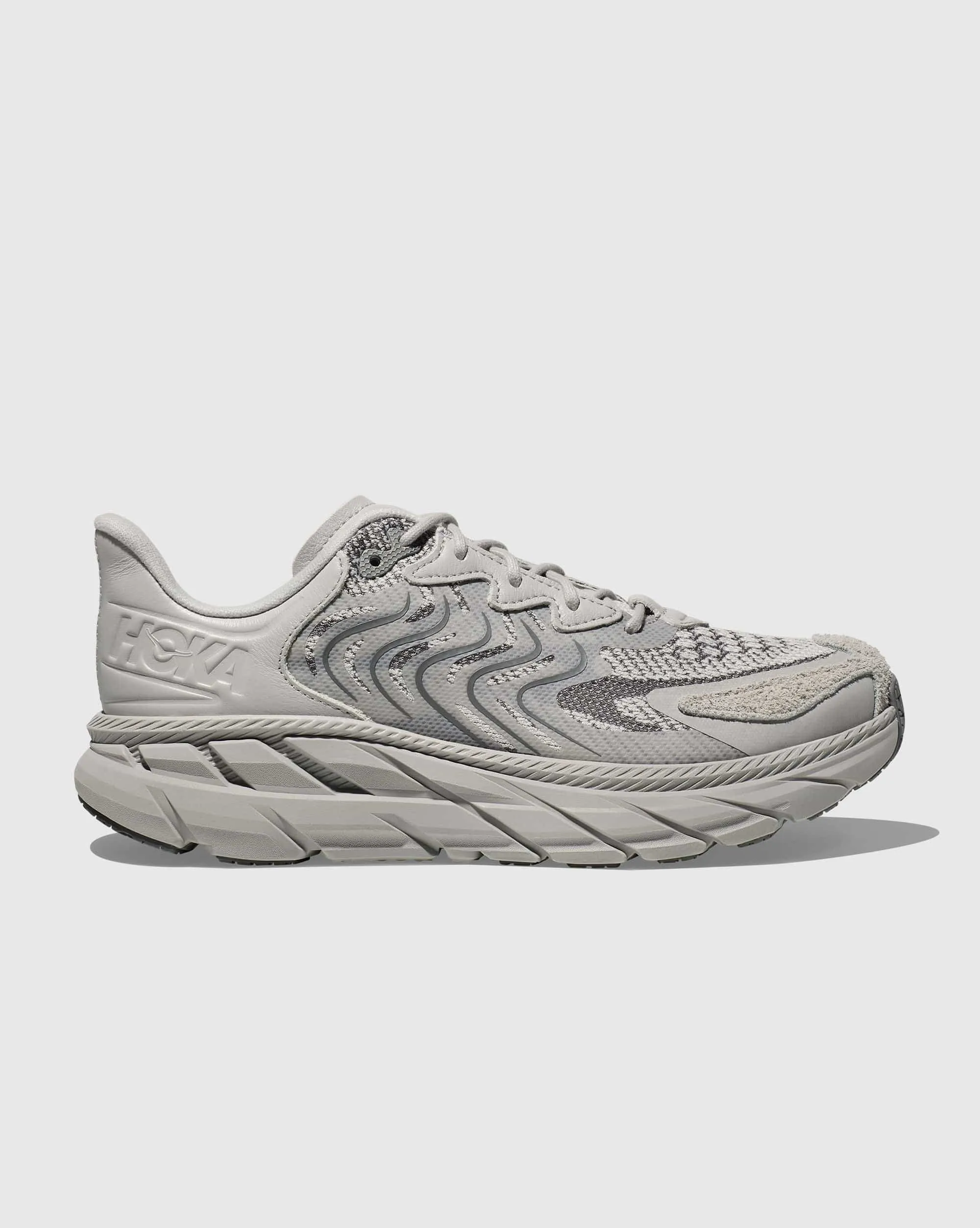 Hoka Unisex Clifton LS Walking Shoes- Grey