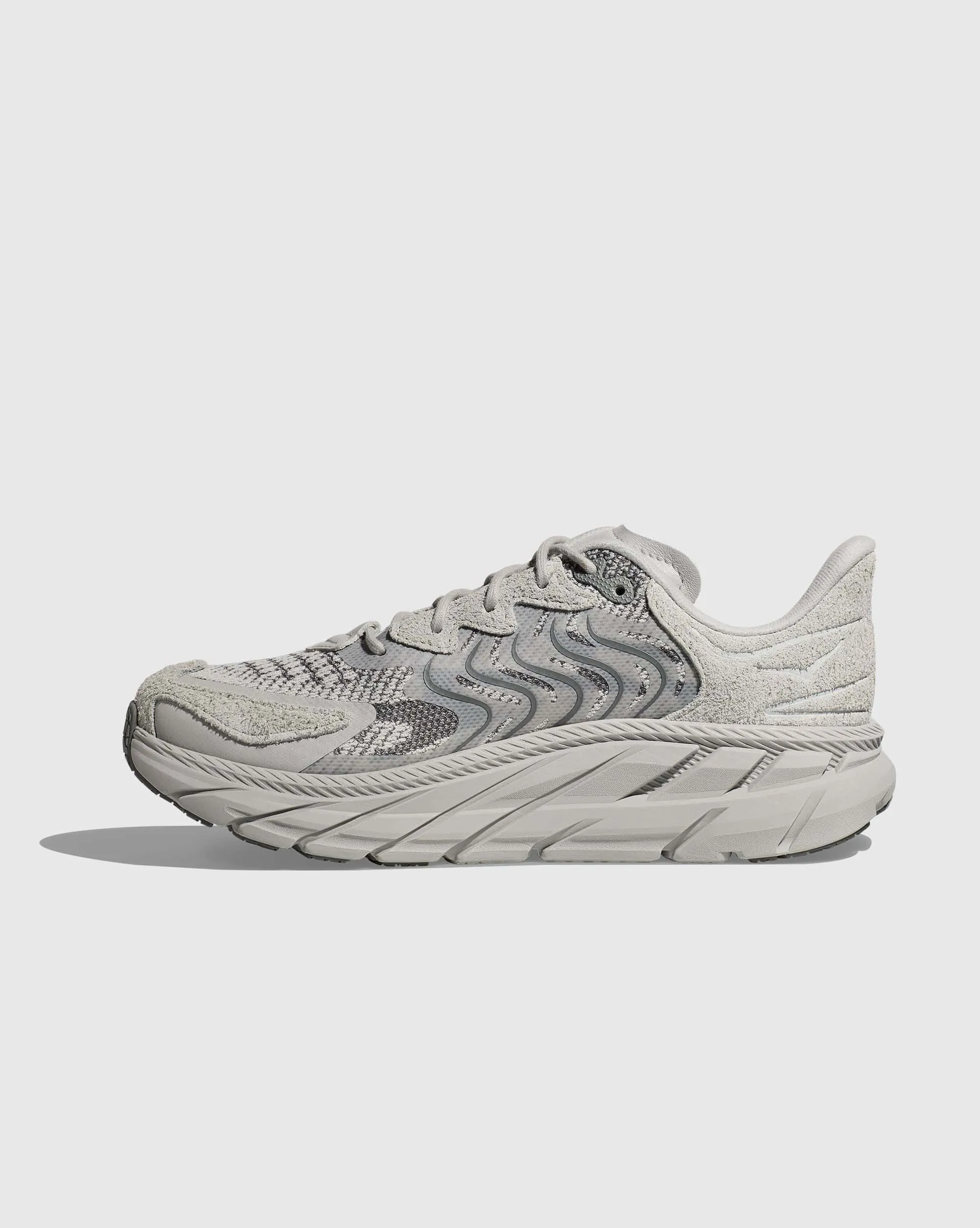 Hoka Unisex Clifton LS Walking Shoes- Grey