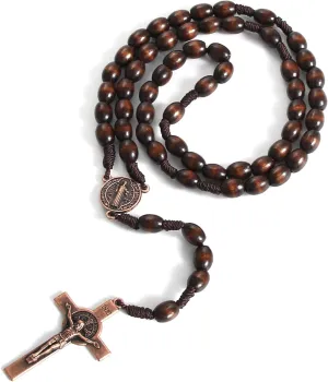 KOMI Catholic Rosary Beads for Men Holy Prayer Beads Rosary Necklace with Crucifix Cross Rosary Catholic Gifts