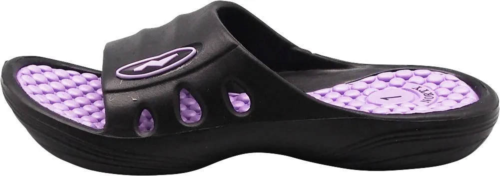 Norty GIRL'S 11-4 SLIDE SANDAL PURPLE