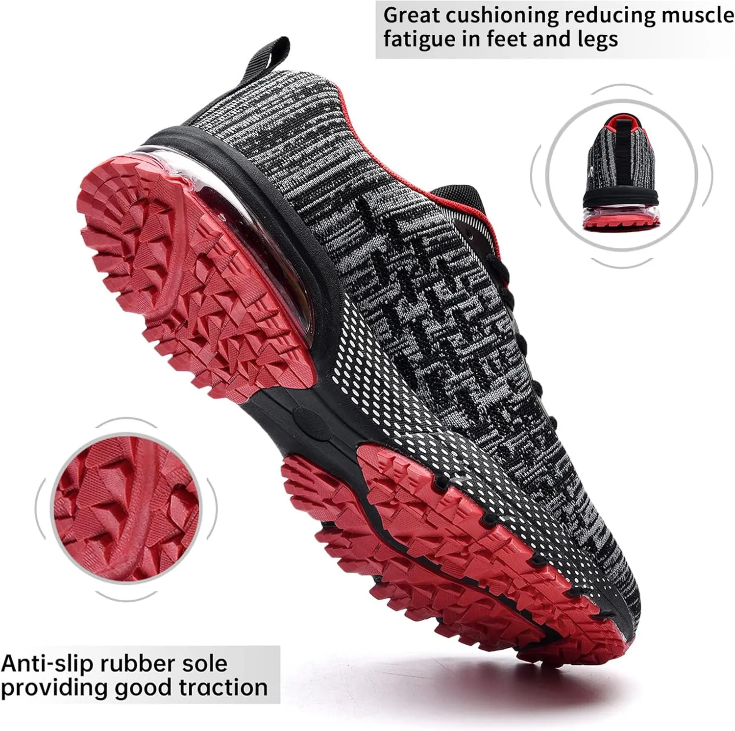 QAUPPE Mens Running Shoes Athletic Trail Tennis Sneaker (US7-12.5 D(M)