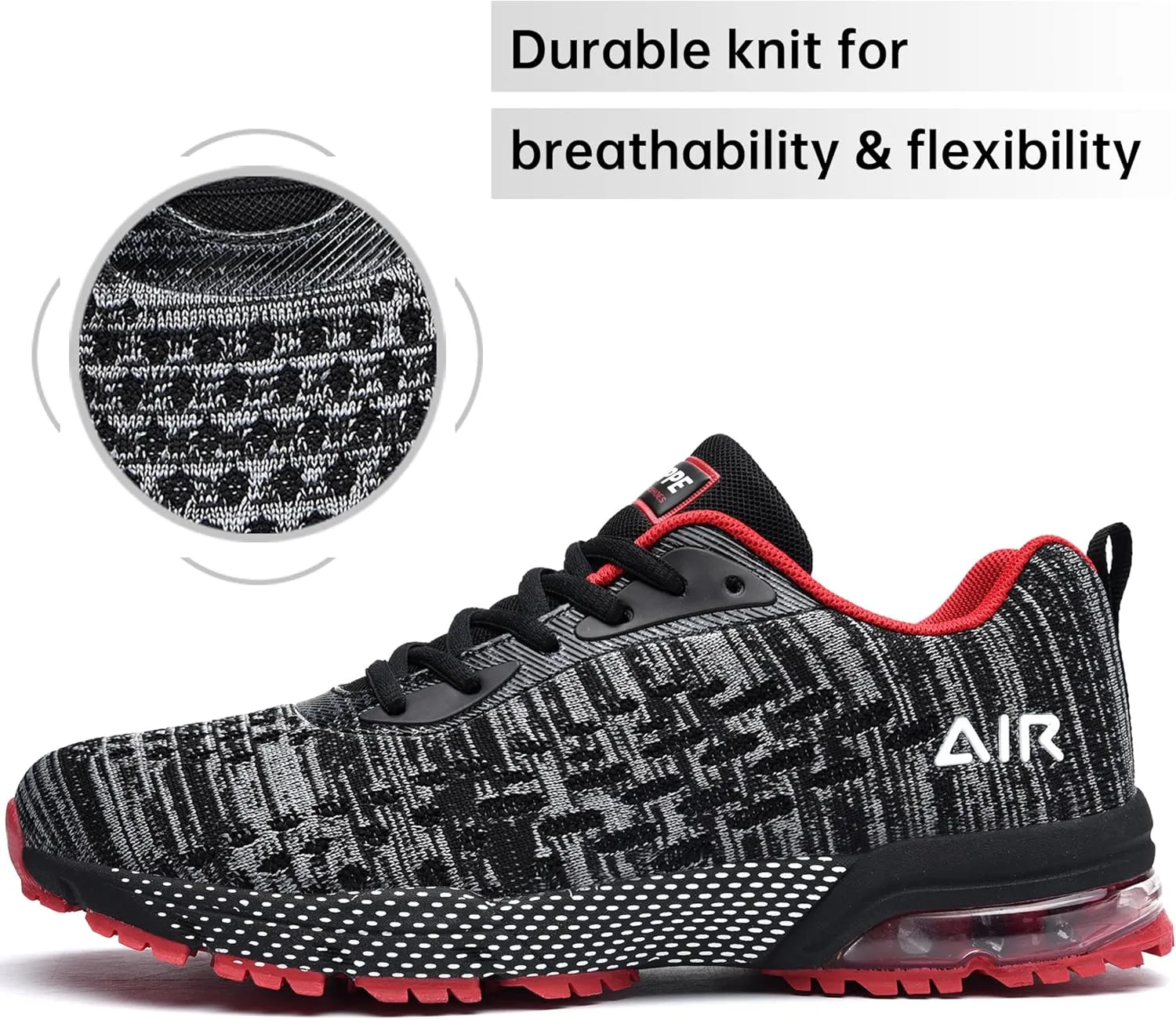QAUPPE Mens Running Shoes Athletic Trail Tennis Sneaker (US7-12.5 D(M)