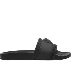 VERSACE Palazzo Medusa Pool Slides, Black