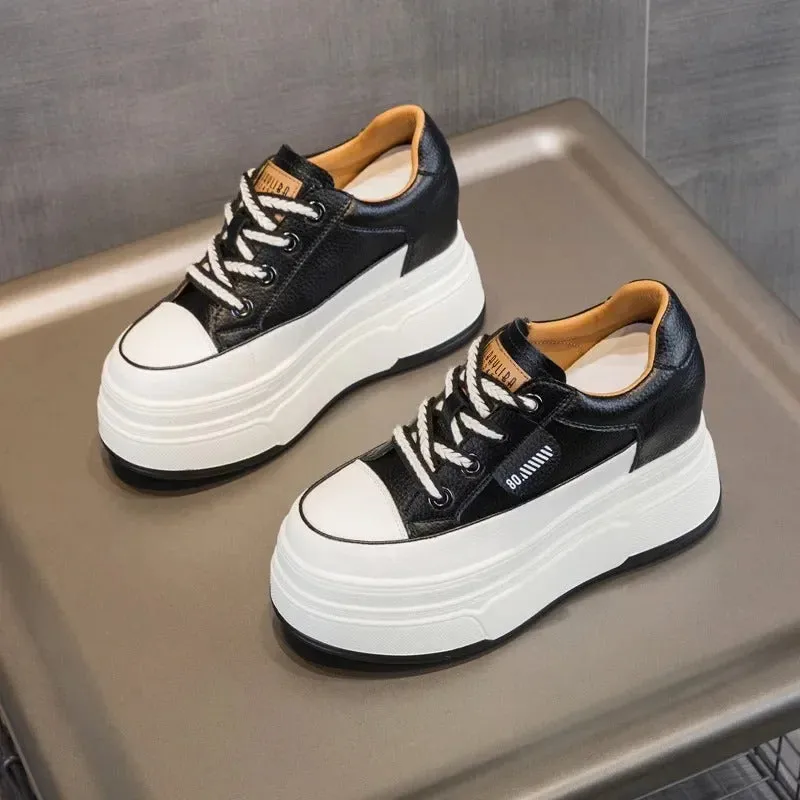 Women's Platform Thick Sole Wedge Heel Sneaker Shoes