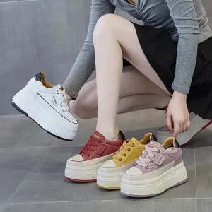 Women's Platform Thick Sole Wedge Heel Sneaker Shoes