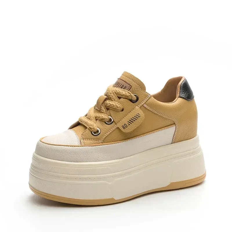 Women's Platform Thick Sole Wedge Heel Sneaker Shoes